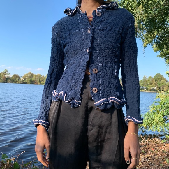 Issey Miyake lettuce jacket - Picture 2 of 2